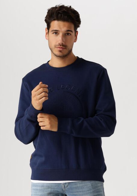 Dunkelblau PME LEGEND Pullover CREWNECK PIQUE DOUBLE FACE SWEAT - large