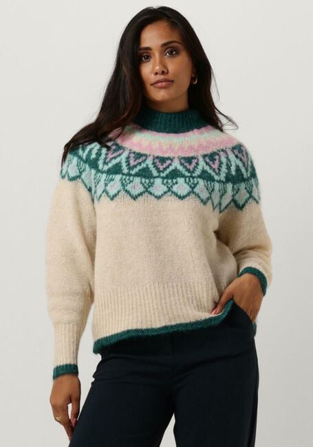 Beige Y.A.S. Pullover YASICE LS KNIT PULLOVER - large