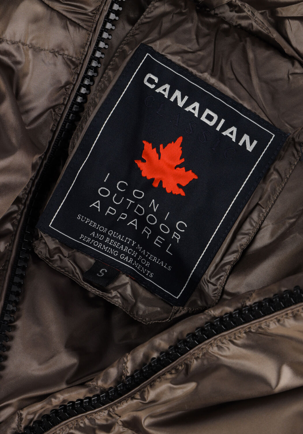 Taupe CANADIAN Wattierte Jack RECLYLED SHINY - large