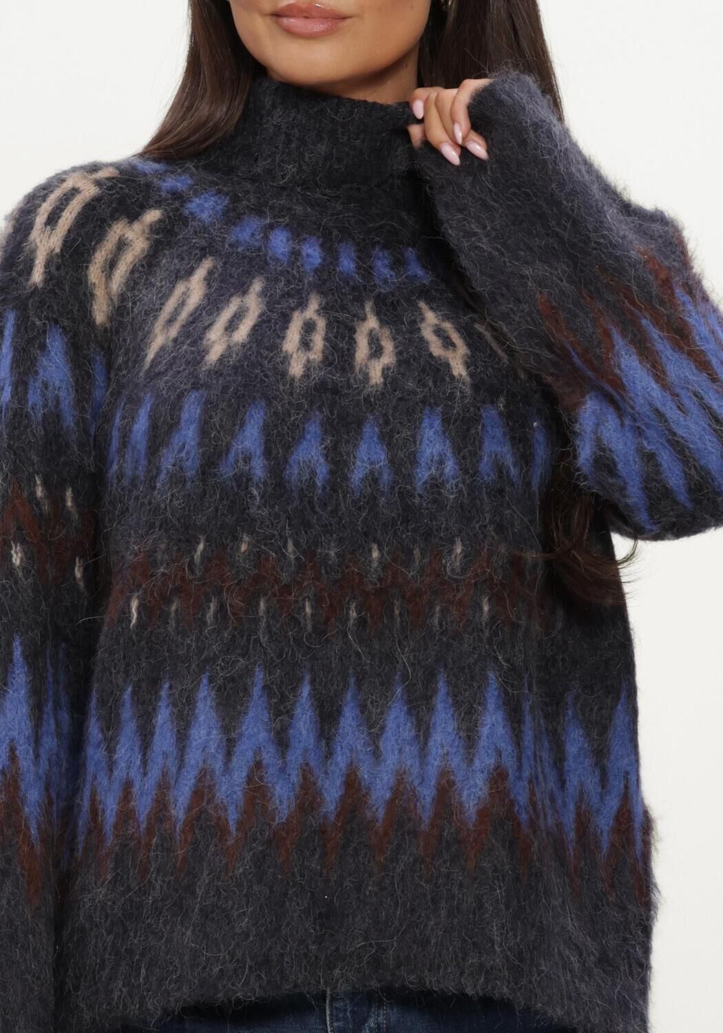 Mehrfarbige/Bunte OBJECT Pullover OBJJAADE DIANA L/S LO KNIT PULLOVER 147 - large