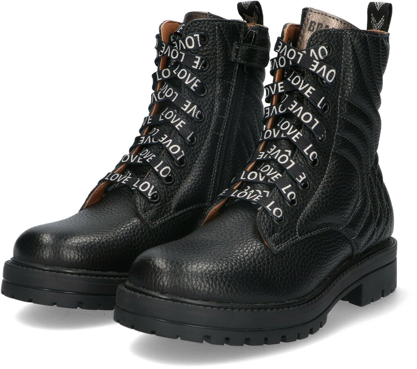 Schwarze BRAQEEZ Schn&uuml;rboots GINGER GABRI - large