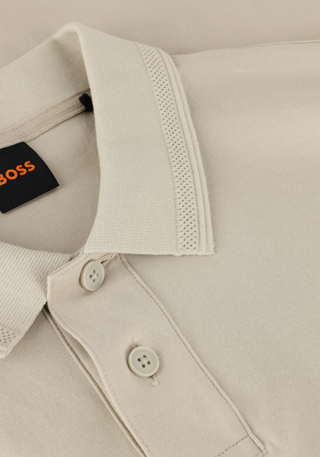 Beige BOSS ORANGE Polo-Shirt PE_INTERLOCK - large
