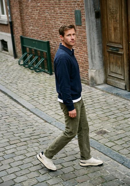 Khaki THE GOODPEOPLE Lange Hosen BOB NEW - large