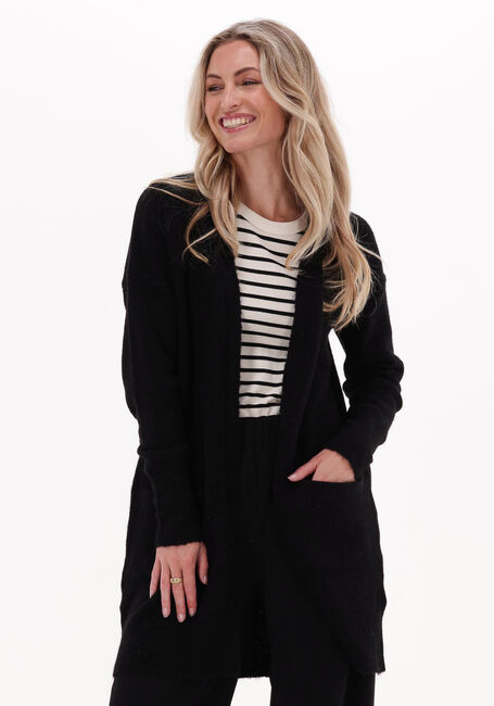 Schwarze SELECTED FEMME Strickjacke LULU NEW LS KNIT LONG CARDIGAN B - large