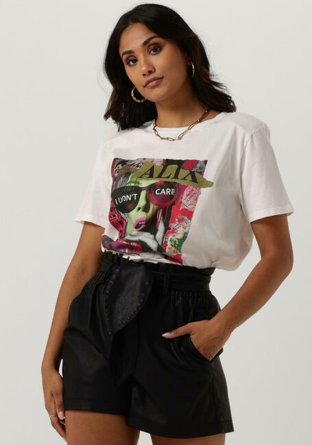 Wei&szlig;e ALIX THE LABEL T-shirt LADIES KNTTED COLLAGE T-SHRT - large