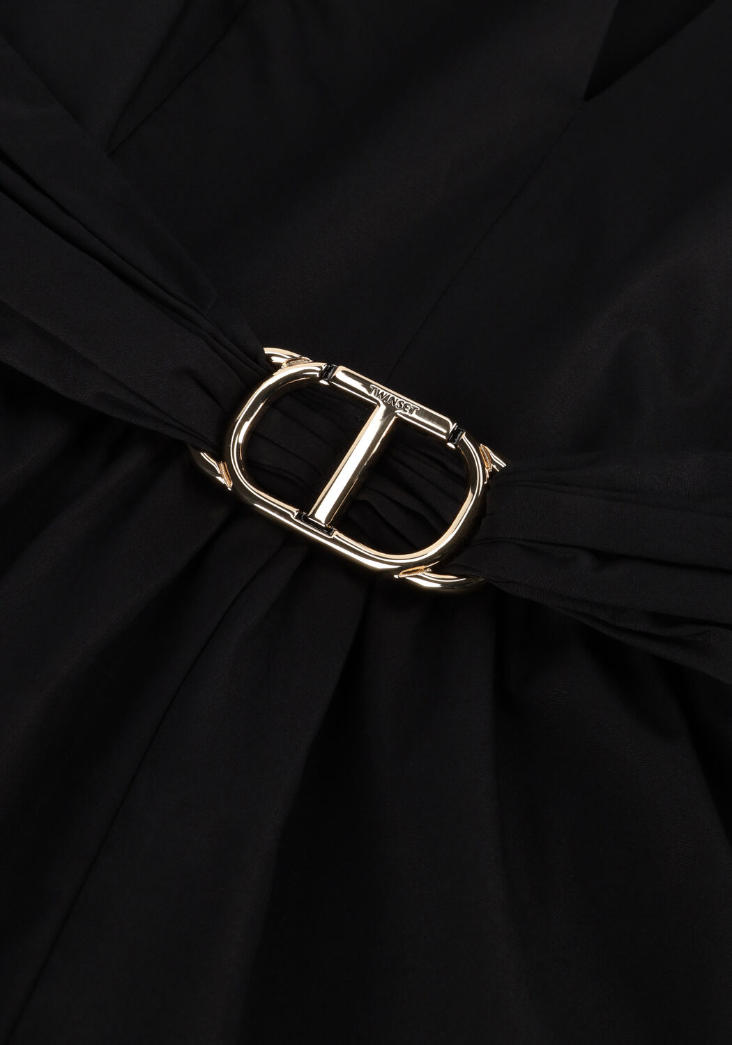 Schwarze TWINSET MILANO Midikleid WOVEN DRESS - large