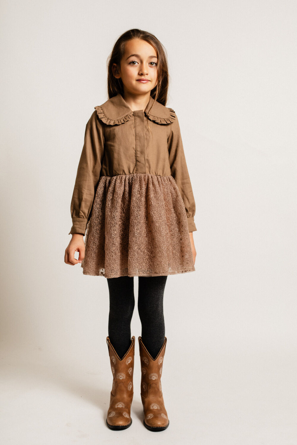 Khaki BAJE STUDIO Minikleid BOWIL - large