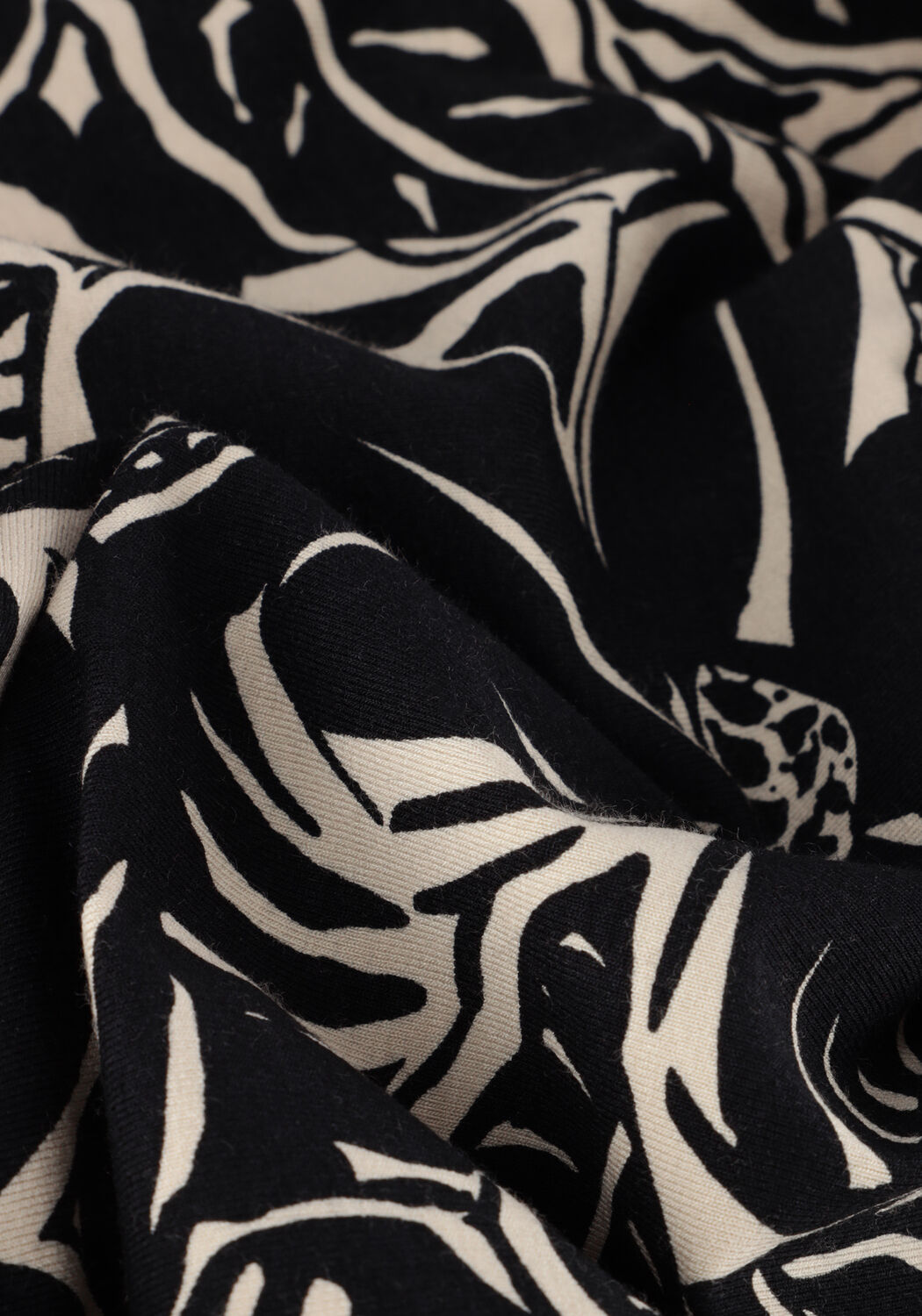 Schwarze JANSEN AMSTERDAM Minikleid VFB506 JERSEY PRINTED WRAP DRESS 3/4 SLEEVE - large