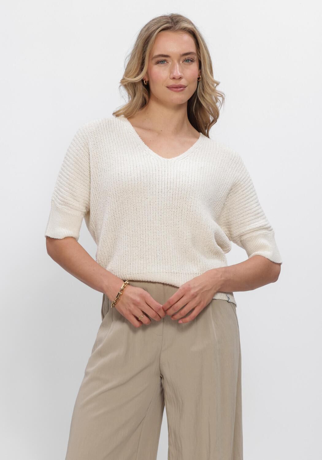 Creme SIMPLE Top SHORT SLEEVE TOP - large