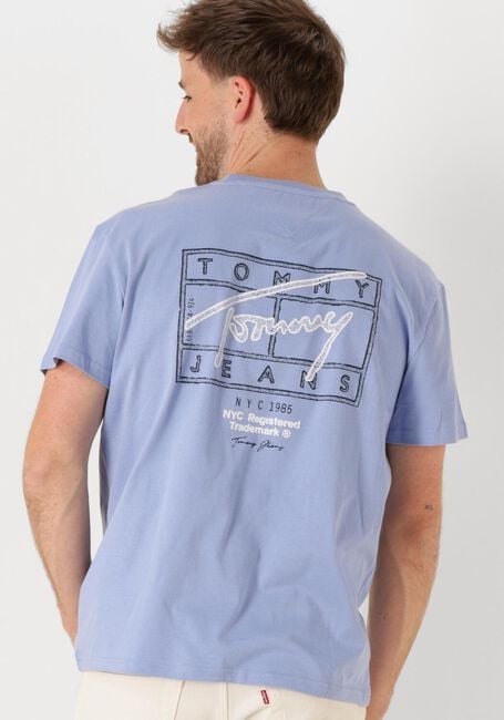 Hellblau TOMMY JEANS T-shirt TJM REG SIGN SPRAY SS T EXT - large