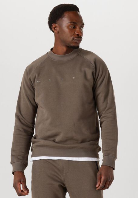 Taupe GENTI Pullover BASIC LOGO SWEATER - large
