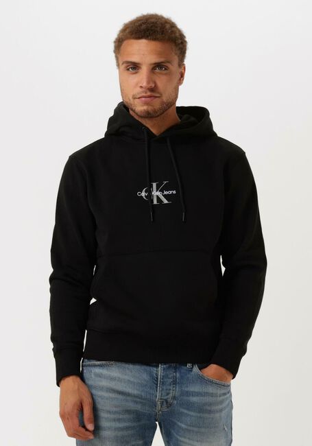 Schwarze CALVIN KLEIN Sweatshirt MONOGRAM LOGO HOODIE - large