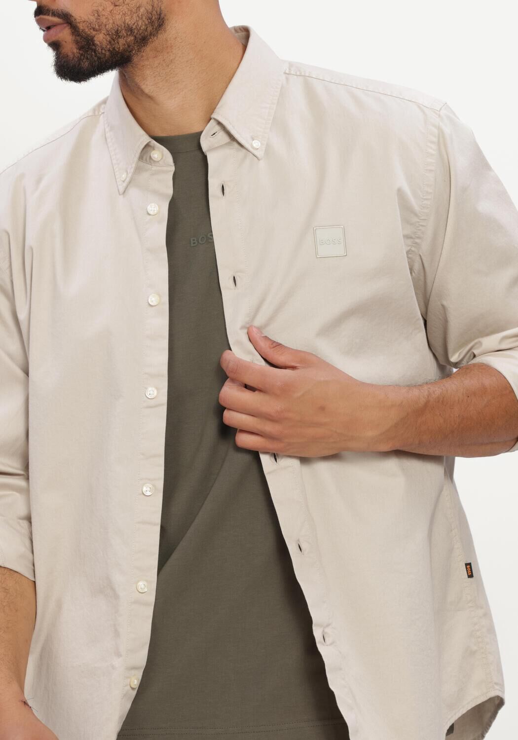 Beige BOSS ORANGE Casual-Oberhemd RICOPLUS_M - large