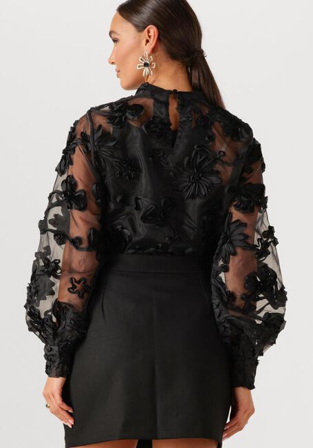 Schwarze AAIKO Blusen LUCIA FLOWER PES 502 - large