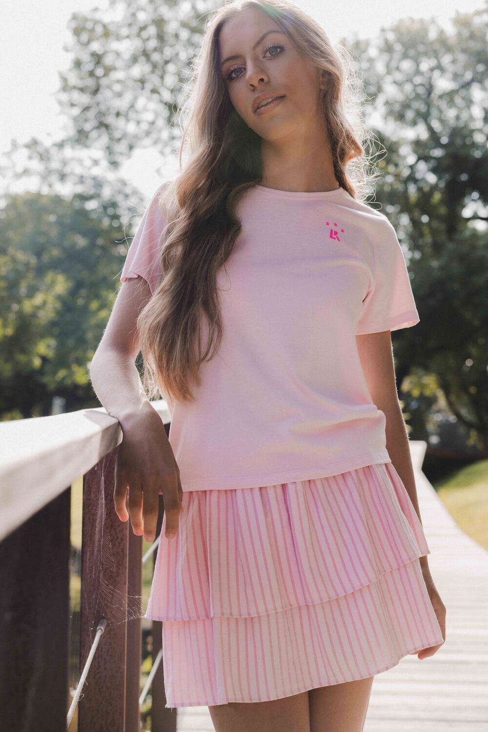 Hell-Pink LOOXS 10sixteen T-shirt 2512-5431 - large