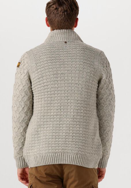 Graue PME LEGEND Strickjacke HEAVY KNIT MIXED YARN - large