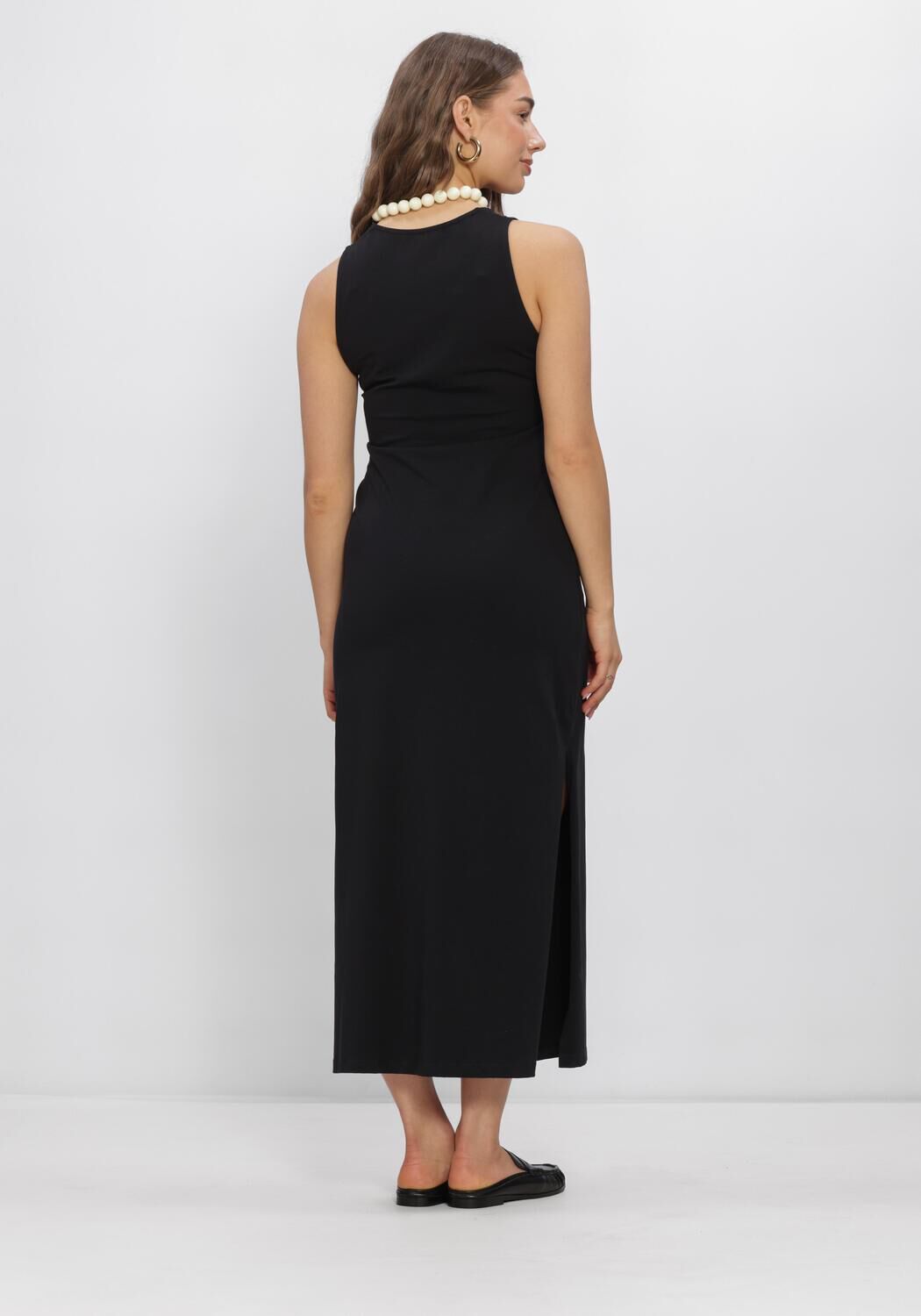 Schwarze SUMMUM Kleider DRESS COTTON ELASTANE HEAVY - large