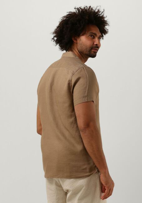 Braune DSTREZZED Casual-Oberhemd RESORT SHIRT LINEN - large