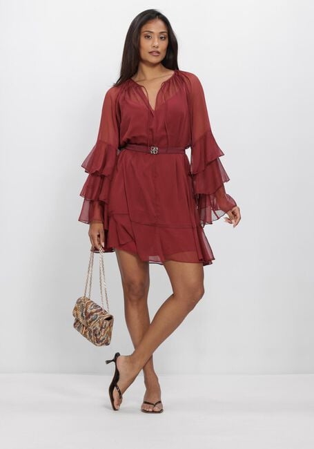 Bordeaux DANTE6 Minikleid SOLSTICE BOHO CHIFFON SHORT DRESS - large