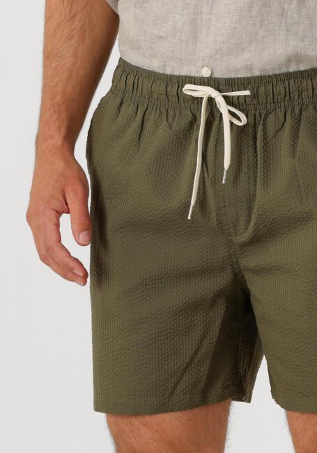 Olive SELECTED HOMME Badehosen SLHCOOPER-SEERSUCKER SWIMSHORTS - large