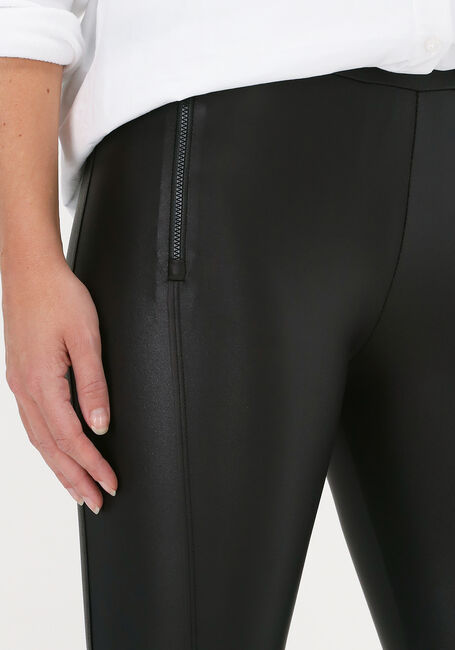 Schwarze 10DAYS Legging LEATHERLOOK LEGGINGS ZIPPER - large
