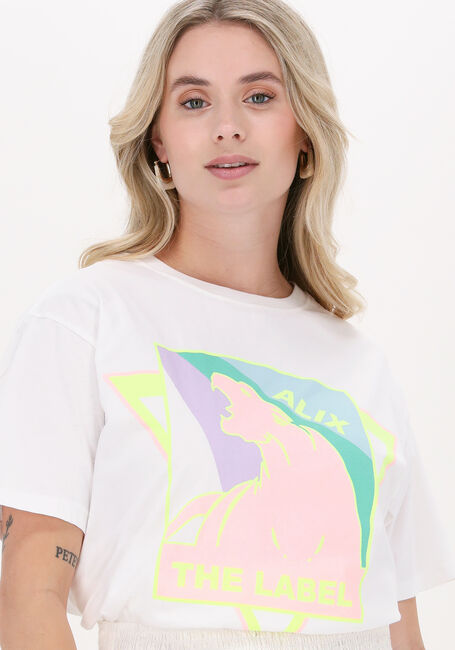 Weiße ALIX THE LABEL T-shirt PASTEL PANTHER T-SHIRT - large