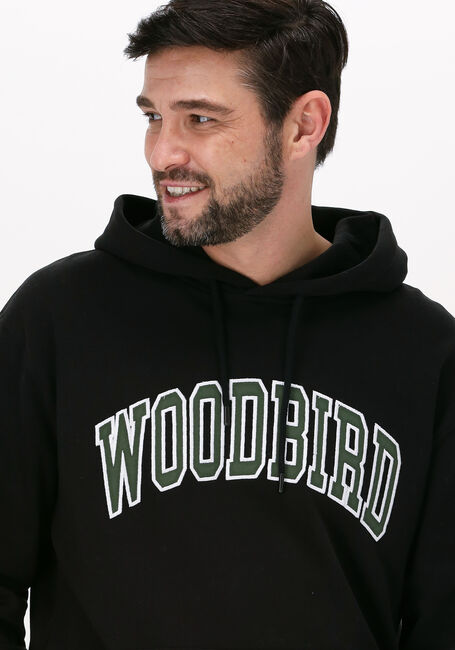 Schwarze WOODBIRD Pullover PACS BALL HOODIE - large