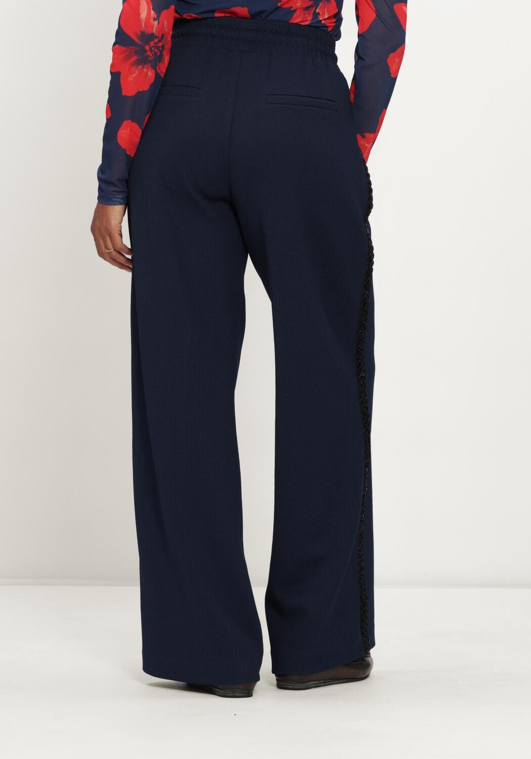 Dunkelblau POM AMSTERDAM Weite Hose LEAH ETERNAL BLUE - large