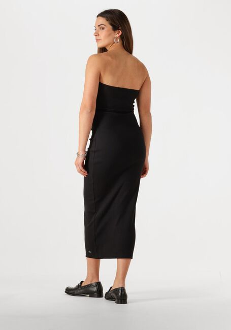 Schwarze CALVIN KLEIN Midikleid WOVEN LABEL RIB SLEEVELESS DRESS - large