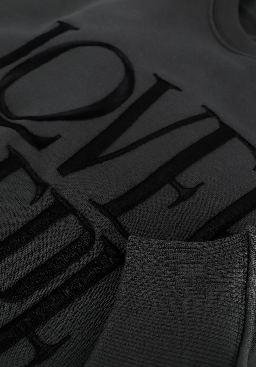 Graue COLOURFUL REBEL Sweatshirt LOVERS EMBRO DROPPED SHOULDER - large