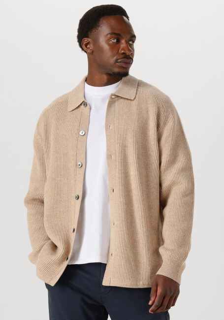 Beige PROFUOMO Pullover OVERSHIRT FULL BUTTON - large