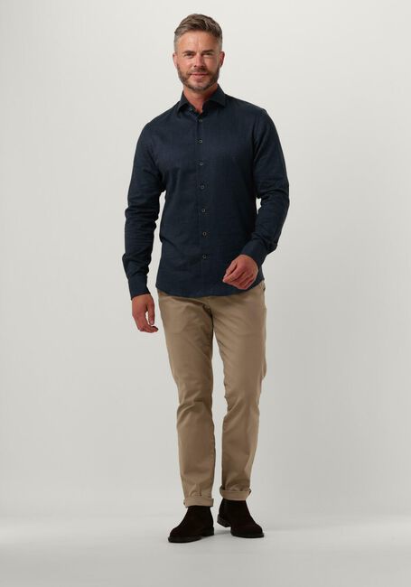Blaue PROFUOMO Casual-Oberhemd TWILL BRUSH - large