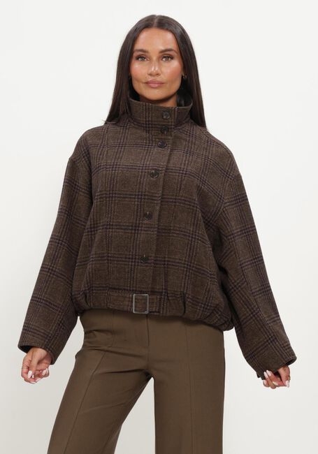 Braune CO'COUTURE Jack OLVACC CHECK BALLOON JACKET - large