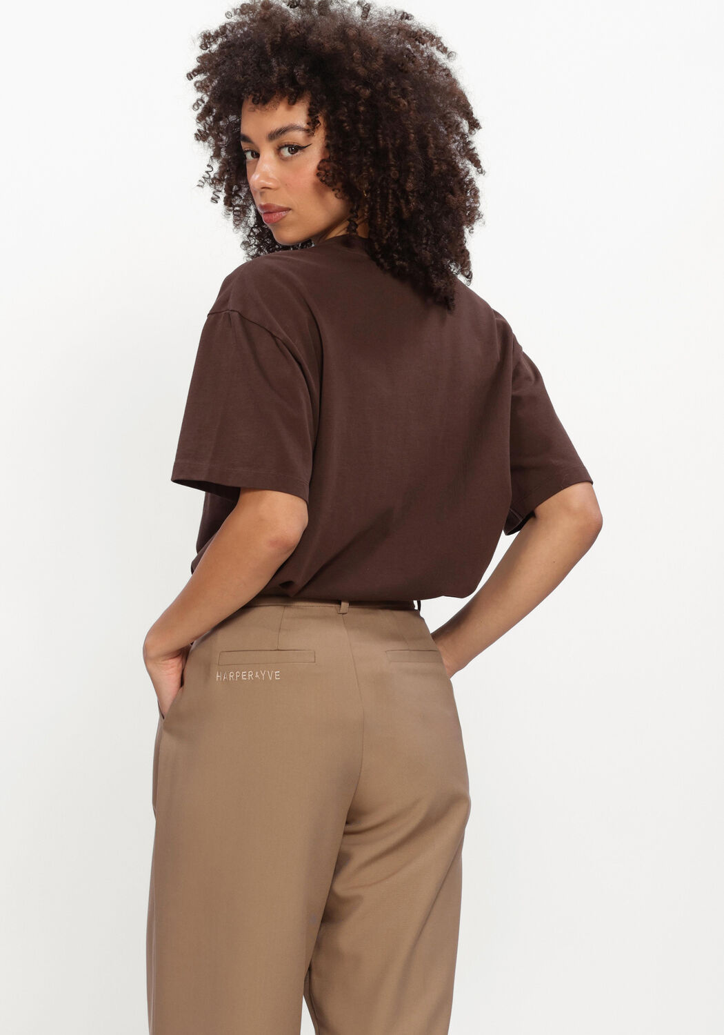Braune HARPER & YVE T-shirt MOODY-SS - large