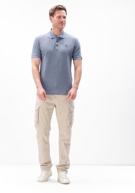 Blaue PME LEGEND Polo-Shirt POPCORN JERSEY - large