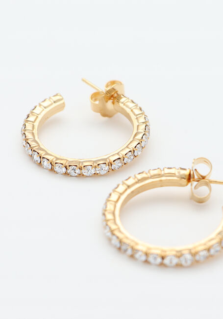 Goldfarbene LOTT. GIOIELLI Ohrringe CE SW CREOLE W/ FINE STONES S - large