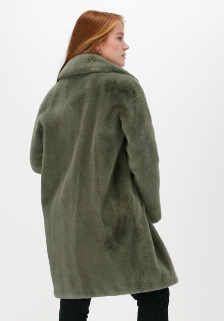 Grüne STAND STUDIO Fake-Fur-Jack CAMILLE COCOON COAT SOFT - large