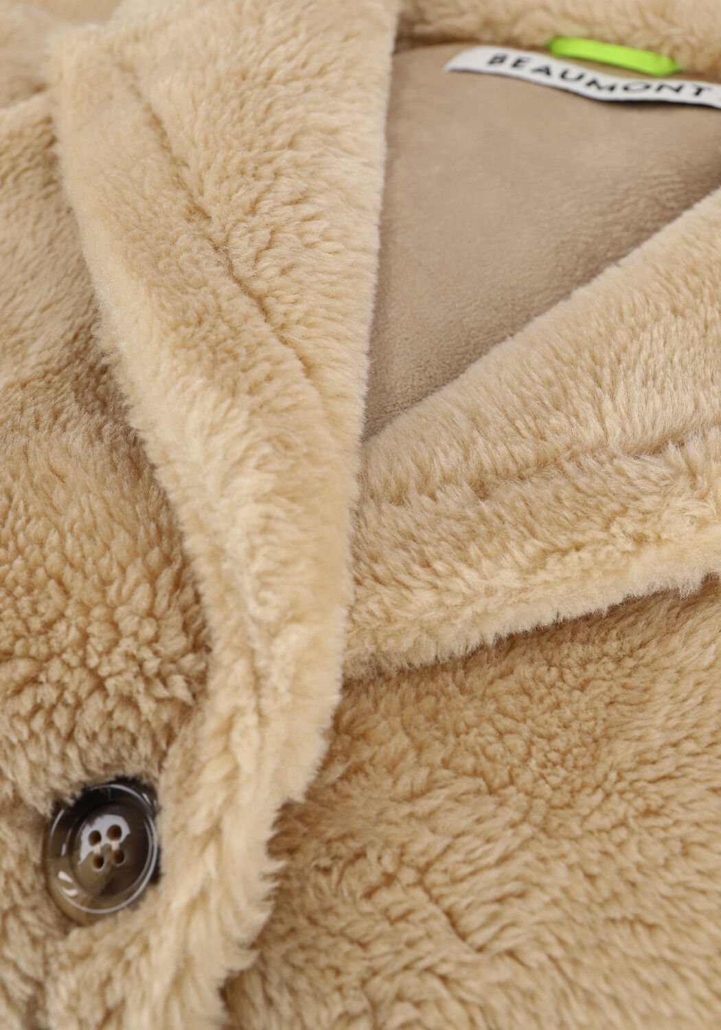 Sand BEAUMONT Fake-Fur-Jack BONDED TEDDY COAT - large
