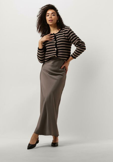 Taupe NEO NOIR Strickjacke LIMONE STRIPE KNIT JACKET - large