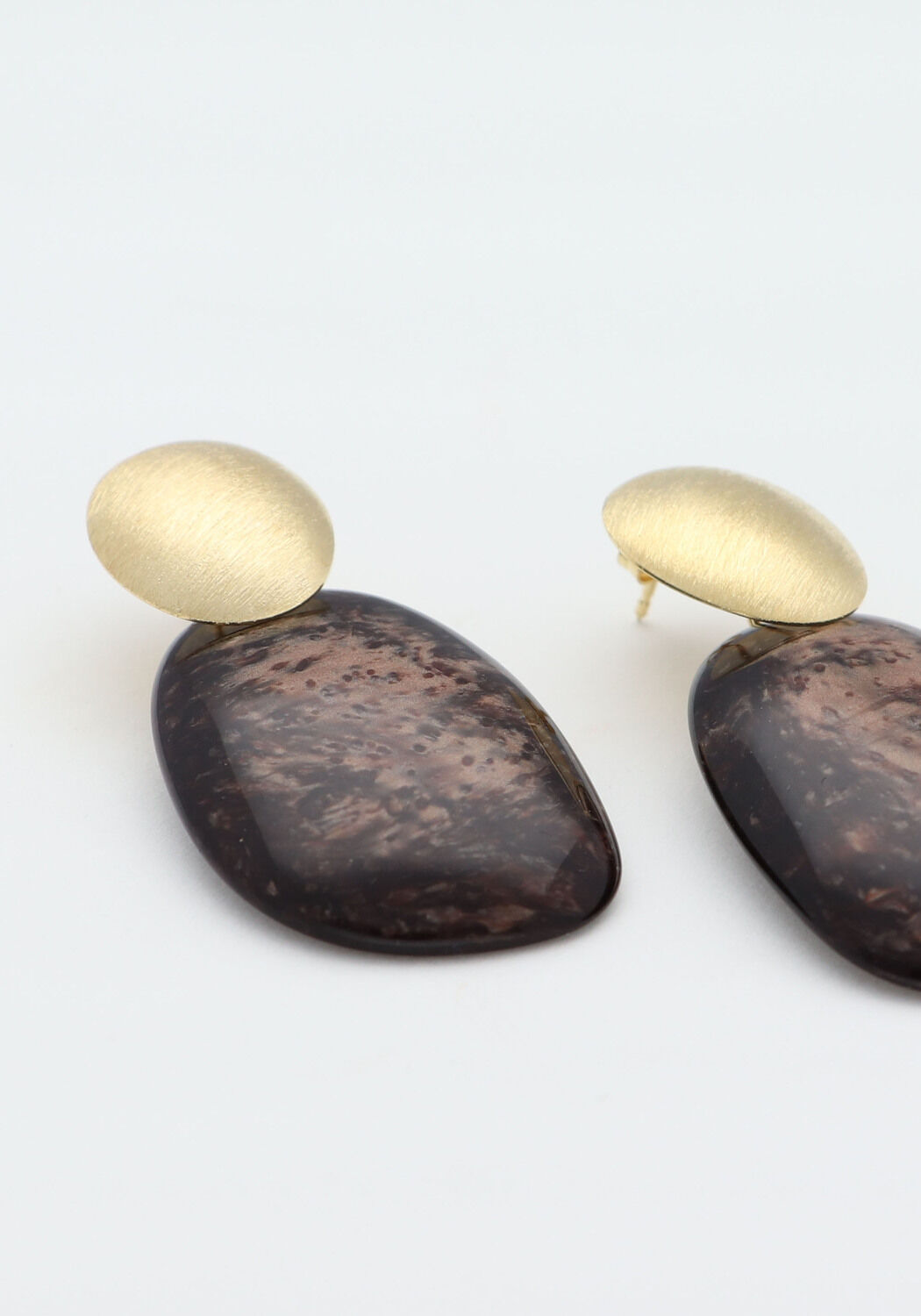 Braune LOTT. GIOIELLI Ohrringe CE RE ASYMMETRIC OVAL S - large