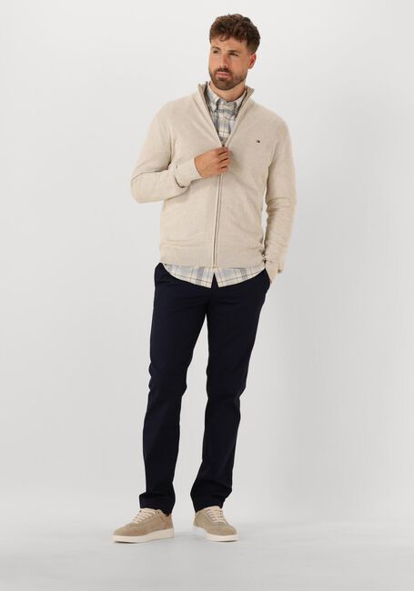 Beige TOMMY HILFIGER Strickjacke ESSENTIAL COTTON ZIP THRU - large