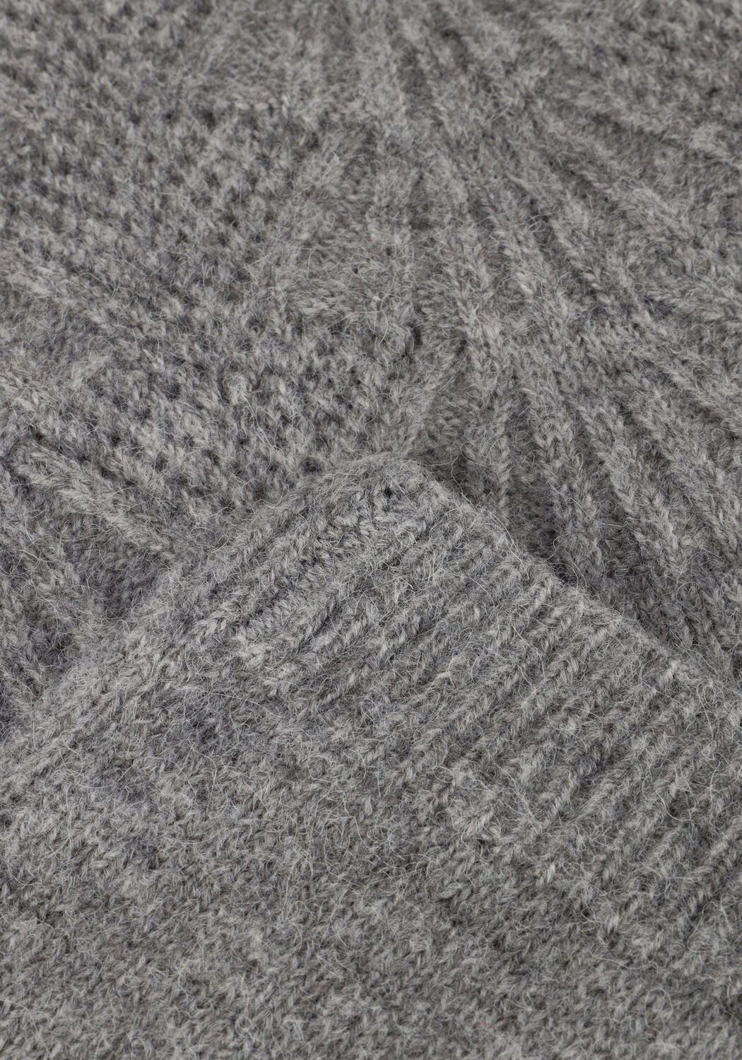 Graue OBJECT Pullover OBJFLORA RE L/S KNIT PULLOVER - large