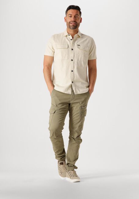 Beige PME LEGEND Casual-Oberhemd SHORT SLEEVE SHIRT SLUB COTTON - large