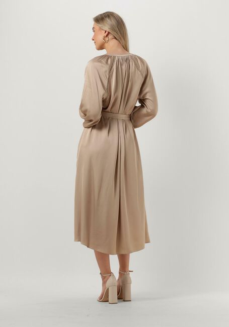 Braune SUMMUM Midikleid DRESS SILKY SATIN - large