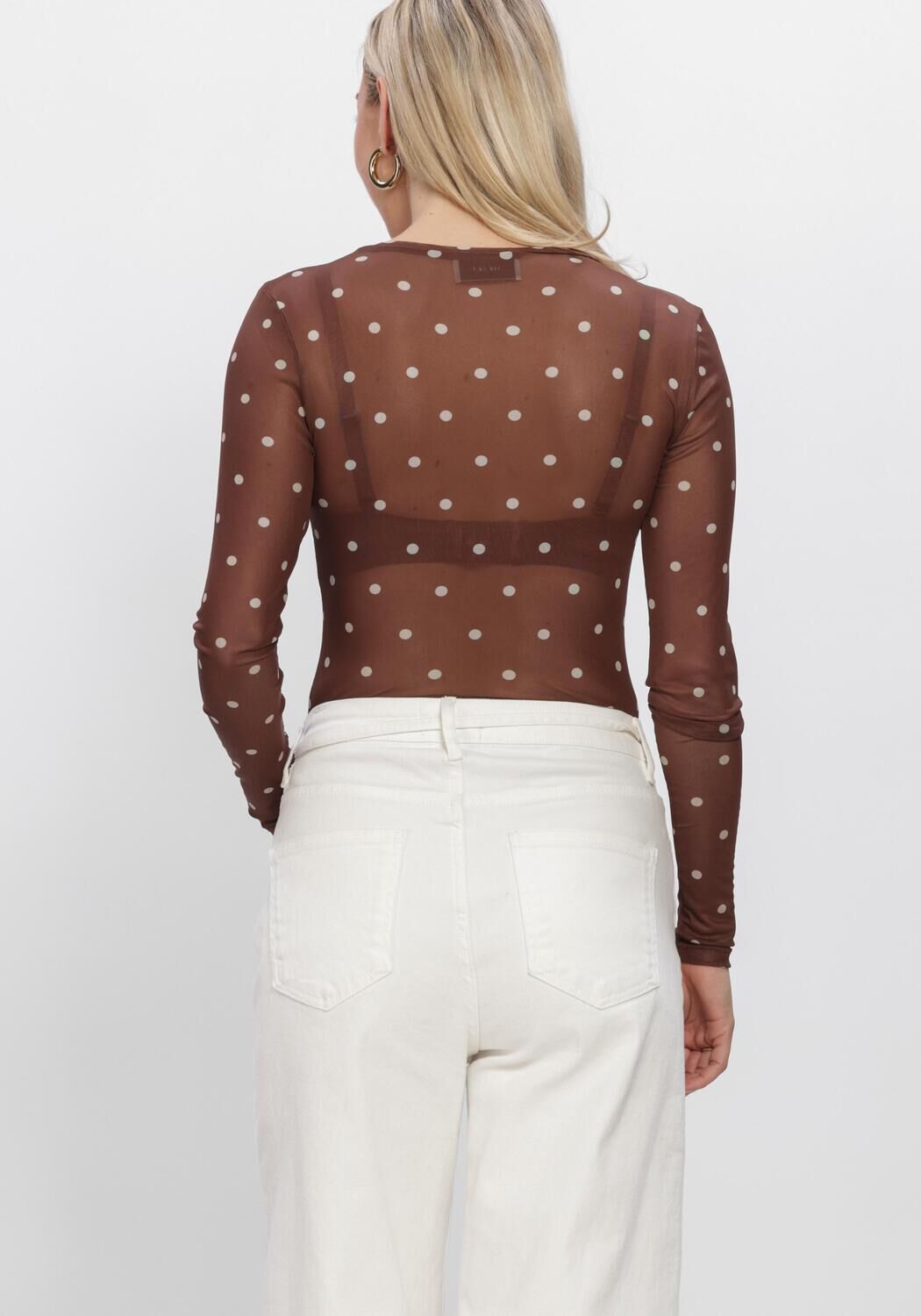 Braune NEO NOIR Blusen ELLA DOT BLOUSE - large