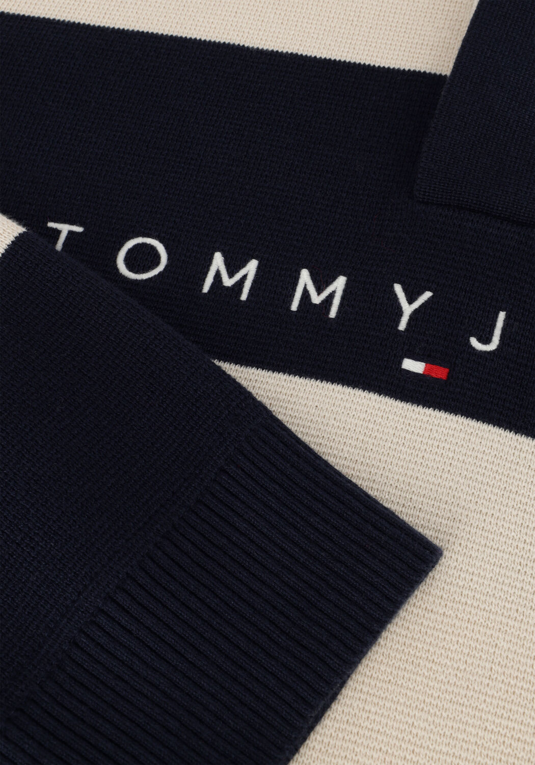 Blaue TOMMY JEANS Pullover TJM REG CB STRIPED LINEAR RUGBY - large