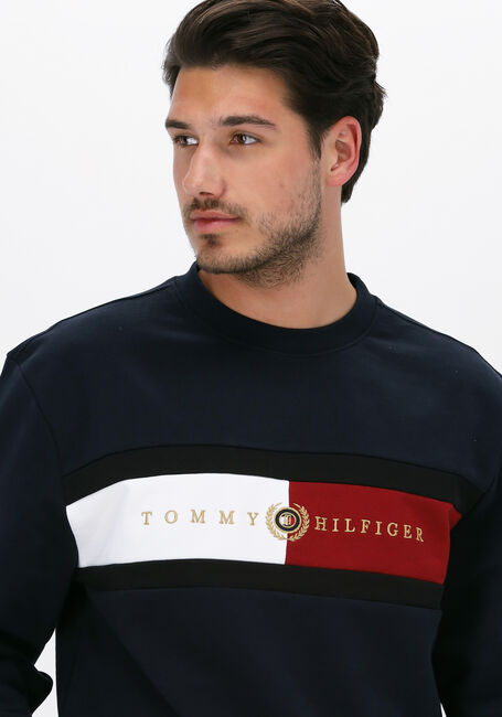 Dunkelblau TOMMY HILFIGER Sweatshirt ICON INSERT CREWNECK - large