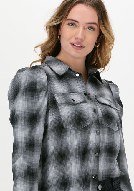 Graue MOS MOSH Blusen CIANNA FADE CHECK SHIRT - large