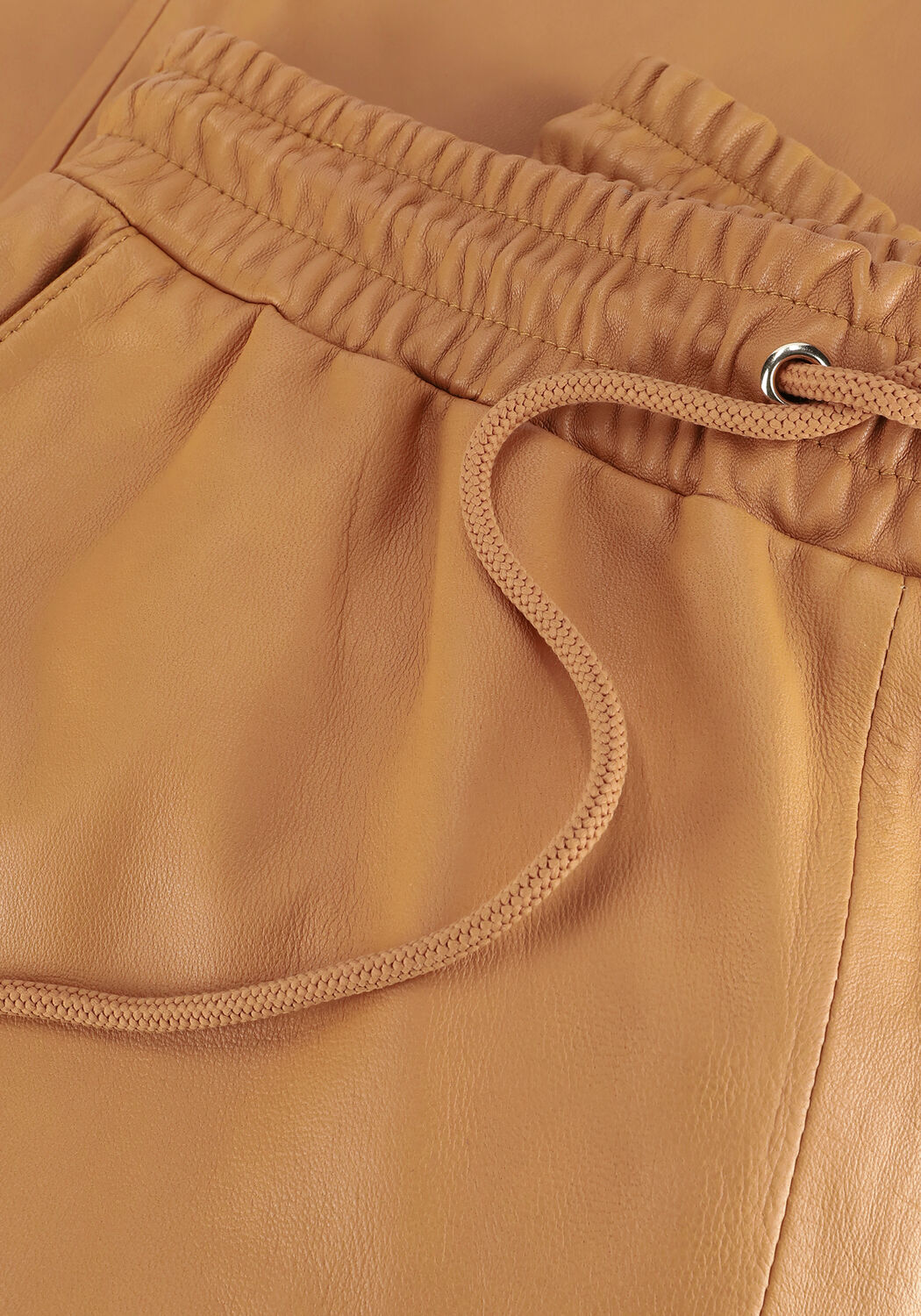 Camelfarbene NOTES DU NORD Hose TAZ LEATHER PANTS - large