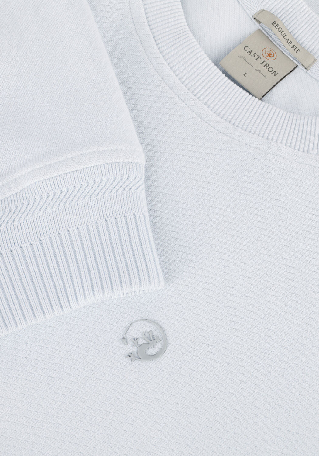 Blaue CAST IRON Pullover LONG SLEEVE R-NECK REGULAR FIT TWILL - large